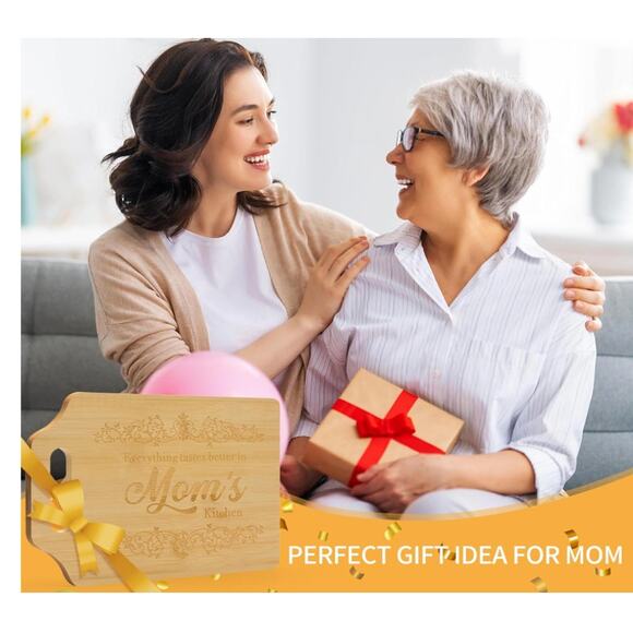 Cutting Board, Bamboo Cutting Board for Mom 15.3"L x 7.5"W x 0.4" - Picture 6 of 6